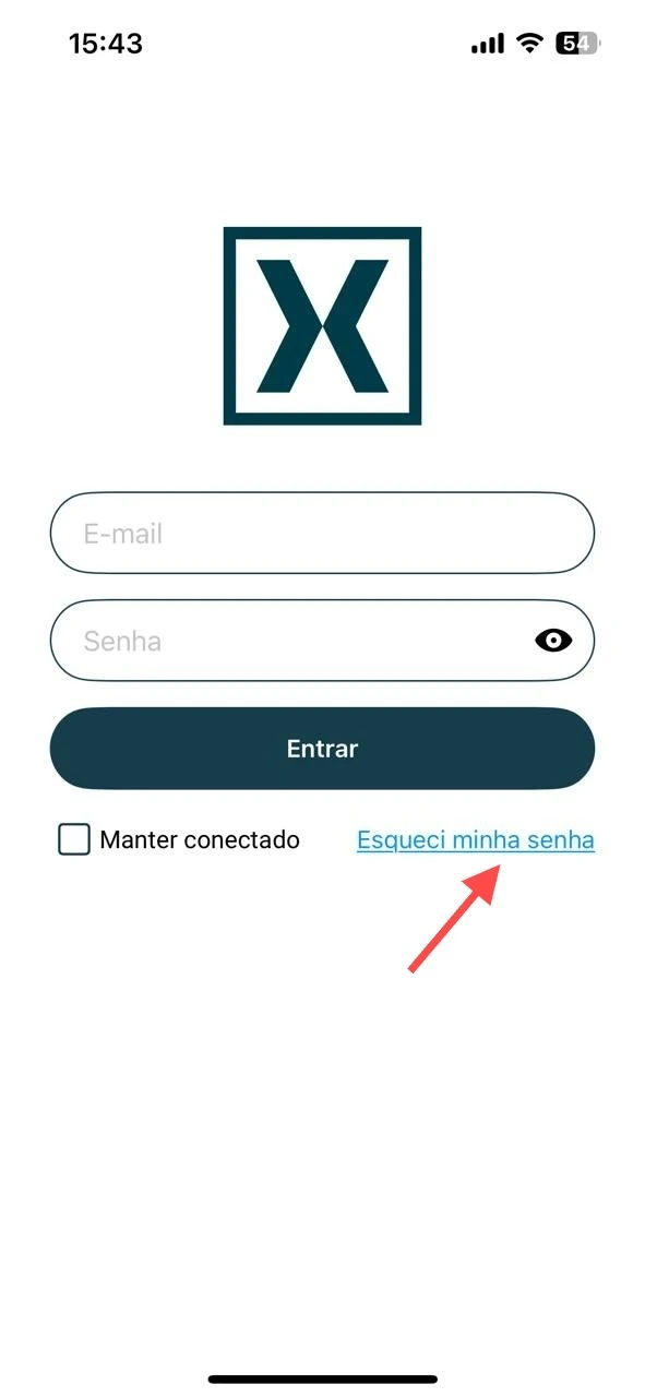 Tela de login do aplicativo